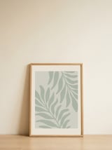 Flowing Sage Leaves — framed, leaning against the wall thumbnail