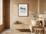 Zebra Bubble Bath framed in a serene room thumbnail