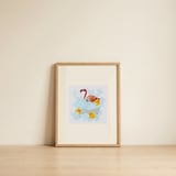 Flamingo Bubble Bath — framed, leaning against the wall thumbnail