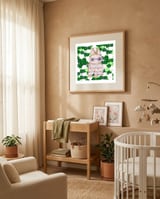 Cute Bunny Safe Quote framed in a tender room thumbnail