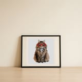 Tabby Cat Sunglasses — framed, leaning against the wall thumbnail