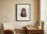 Tabby Cat Sunglasses framed in a focused room thumbnail