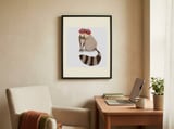 Raccoon Red Sunglasses framed in a focused room thumbnail