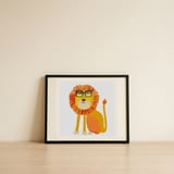 Cool Lion Sunglasses — framed, leaning against the wall thumbnail
