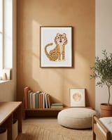 Cute Leopard Cub framed in a gentle room thumbnail
