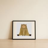 Cute Fluffy Bear — framed, leaning against the wall thumbnail