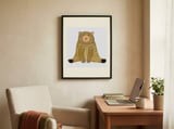 Cute Fluffy Bear framed in a focused room thumbnail