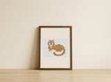 Adorable Leopard Cub — framed, leaning against the wall thumbnail