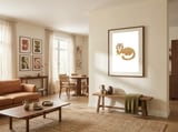 **Cute Spotted Leopard** framed in a grounding room thumbnail