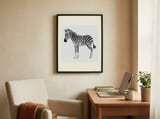 Standing Zebra Stripes framed in a focused room thumbnail