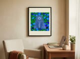 Whimsical Blue Bear framed in a focused room thumbnail