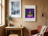 Vibrant Floral Portrait framed in a focused room thumbnail