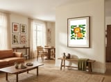 Cheerful Jungle Lion framed in a grounding room thumbnail