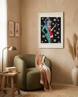Retro Future Woman framed in a tender room thumbnail