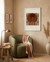 Confident Afro Woman framed in a tender room thumbnail