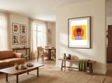 Vibrant Afro Woman Portrait framed in a grounding room thumbnail