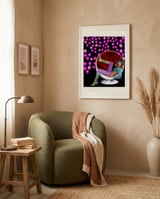 Glamorous Retro Egg Chair framed in a tender room thumbnail