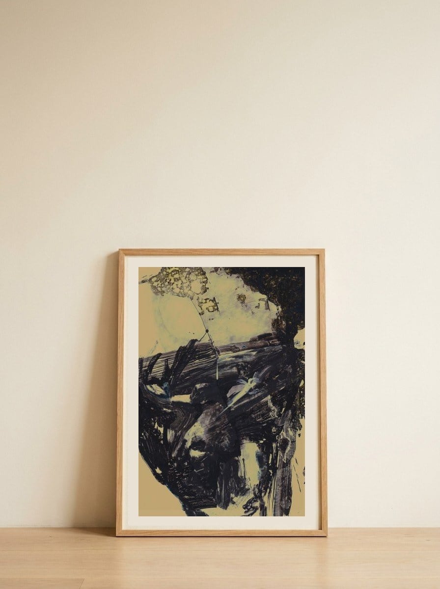 Polar — framed, leaning against the wall