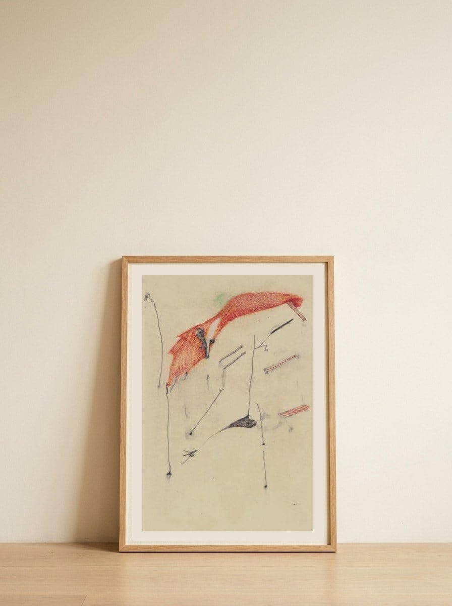 Sly As a Fox — framed, leaning against the wall