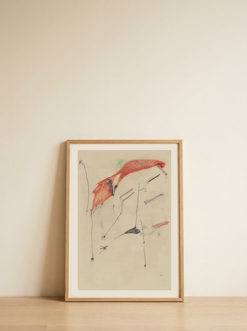 Sly As a Fox — framed, leaning against the wall
