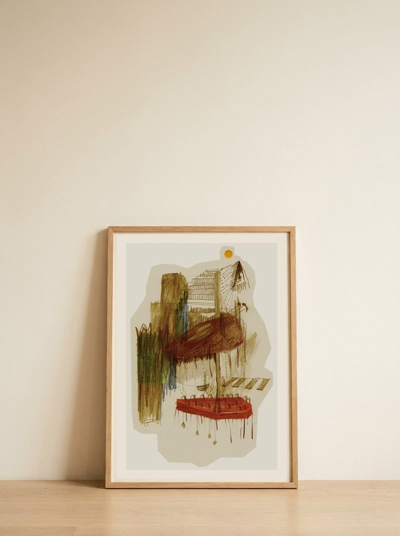 Inner City — framed, leaning against the wall