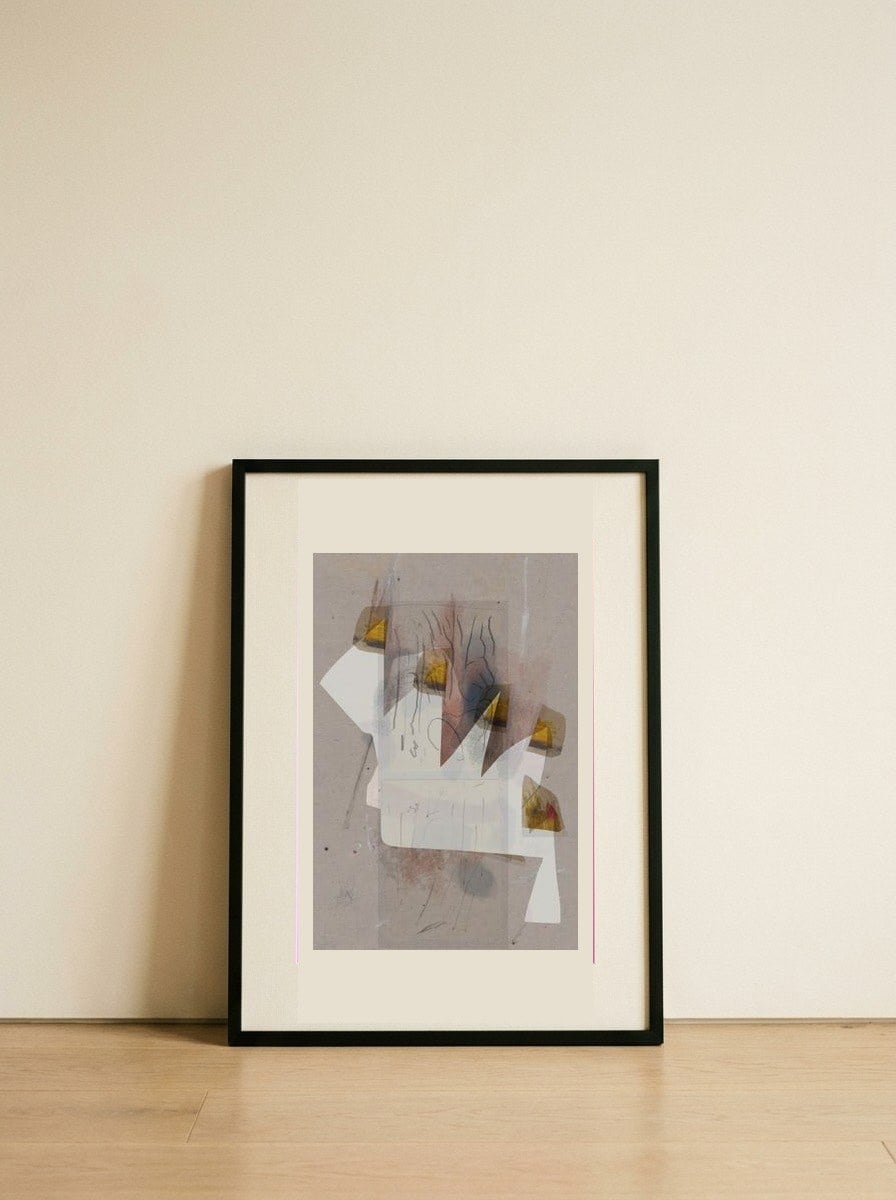 Klimat — framed, leaning against the wall