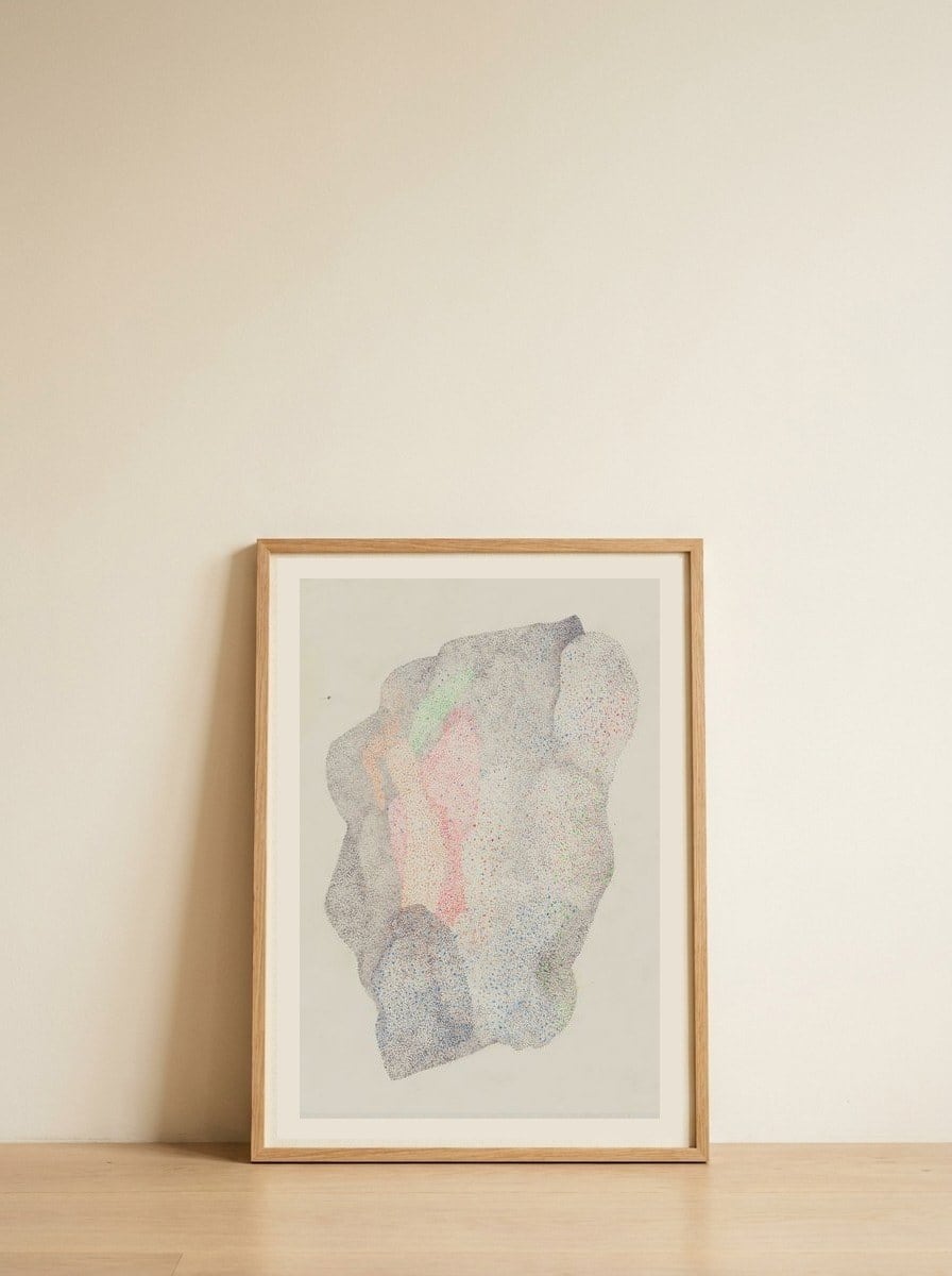 Cloud — framed, leaning against the wall