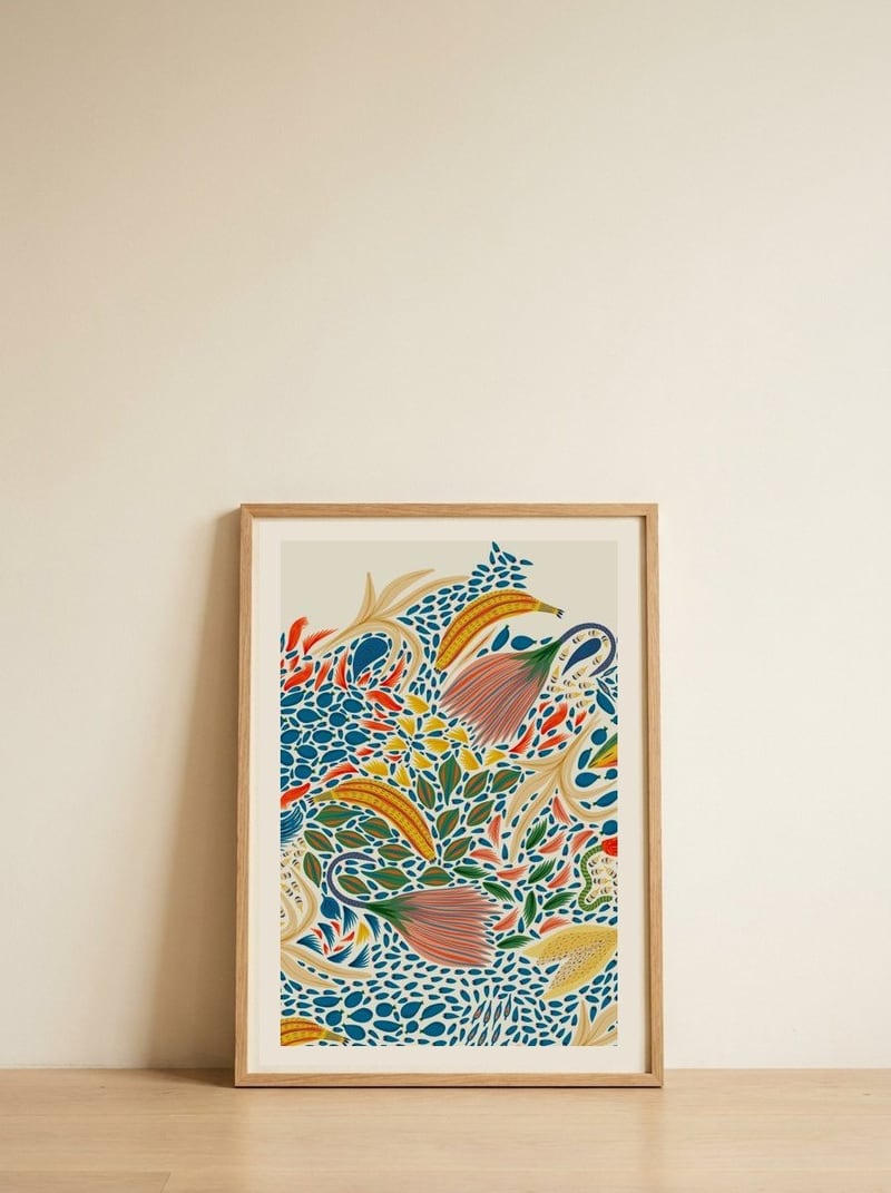 Vylda — framed, leaning against the wall