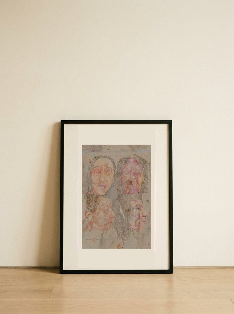 Höra ihop — framed, leaning against the wall