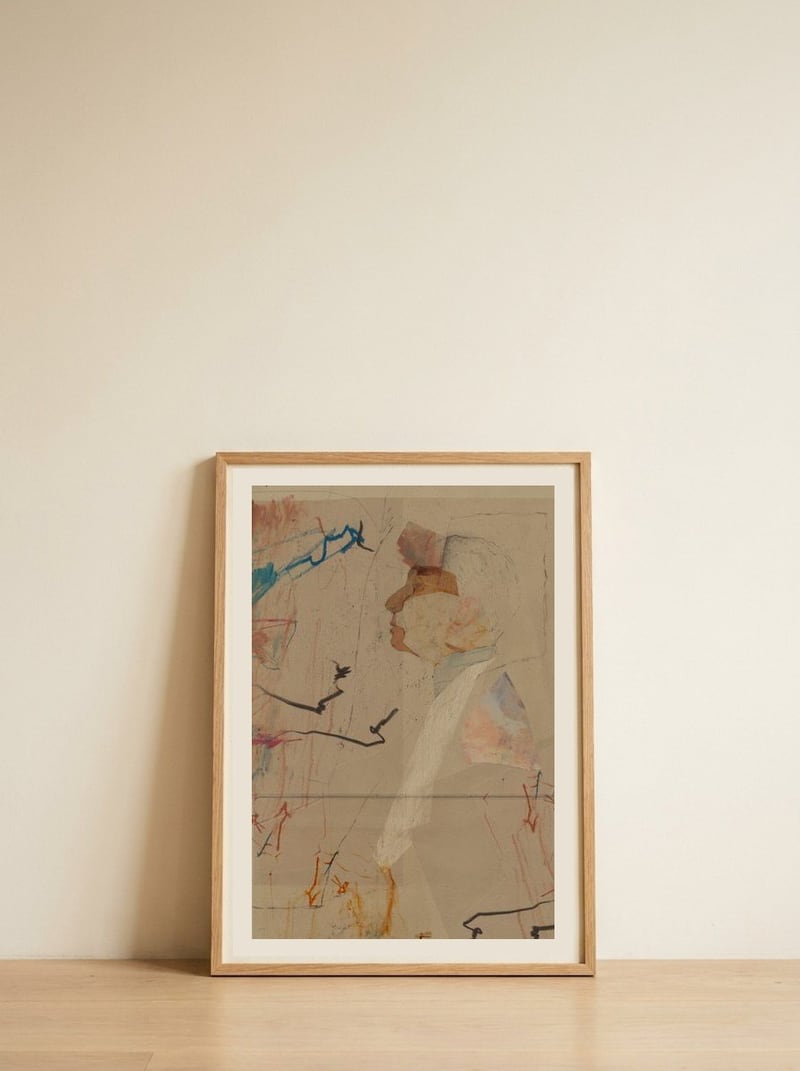Perspective — framed, leaning against the wall