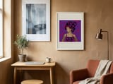 Floral Afro Woman framed in a focused room thumbnail