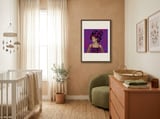 Floral Afro Woman framed in a tender room thumbnail