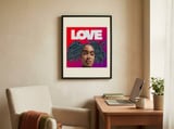 Love Black Woman Portrait framed in a focused room thumbnail