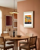 Zebra Says Bite Me framed in a intimate room thumbnail