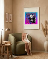 Colorful Panda Bamboo framed in a tender room thumbnail