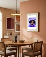 Purple Floral Gaze framed in a intimate room thumbnail