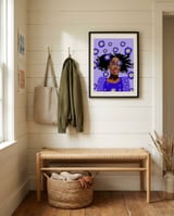 Purple Floral Gaze framed in a relaxed room thumbnail