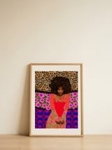 Vibrant Afrocentric Woman — framed, leaning against the wall thumbnail