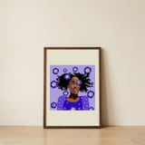 Purple Bloom Beauty — framed, leaning against the wall thumbnail