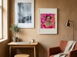 Vibrant Floral Portrait framed in a focused room thumbnail