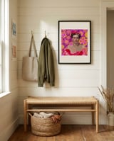 Vibrant Floral Portrait framed in a relaxed room thumbnail