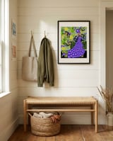 Tropical Woman with Monkeys framed in a relaxed room thumbnail