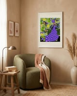 Tropical Woman with Monkeys framed in a tender room thumbnail