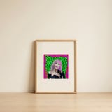 Neon Leopard Pink Hair — framed, leaning against the wall thumbnail