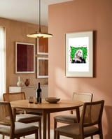 Neon Leopard Pink Hair framed in a intimate room thumbnail