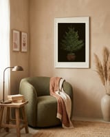 Glowing Christmas Tree framed in a tender room thumbnail