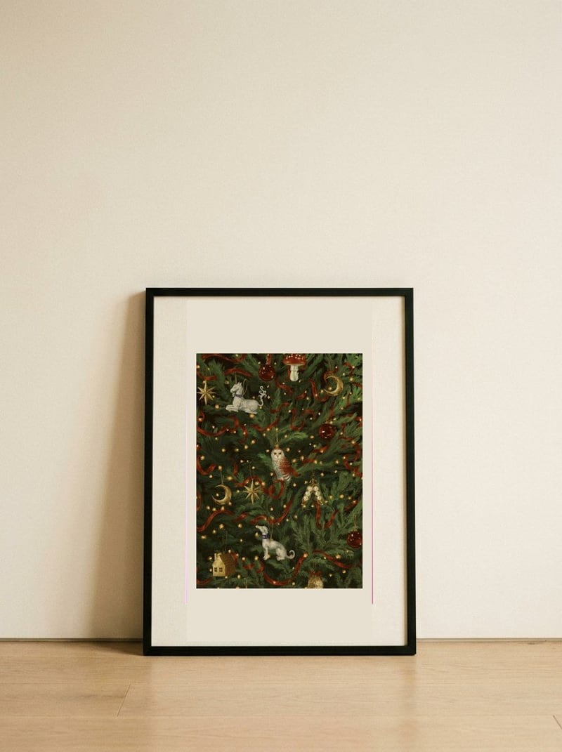 Magical Christmas Tree — framed, leaning against the wall