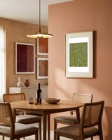 Olive Green Botanical Buds framed in a intimate room thumbnail