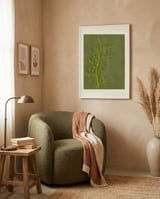 Green Botanical Branches framed in a tender room thumbnail