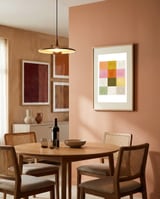 Colorful Abstract Grid framed in a intimate room thumbnail
